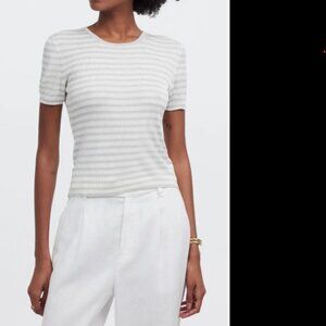 Madewell Stripe Microrib Sweater T-Shirt